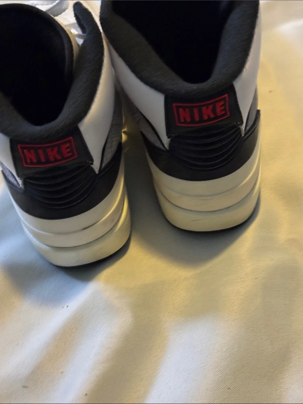 Jordan men White and Black Mid-Top Sneakers